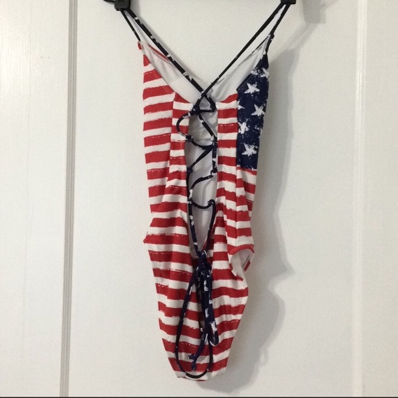 American Flag swimsuit size small 4th of July - Picture 2 of 4